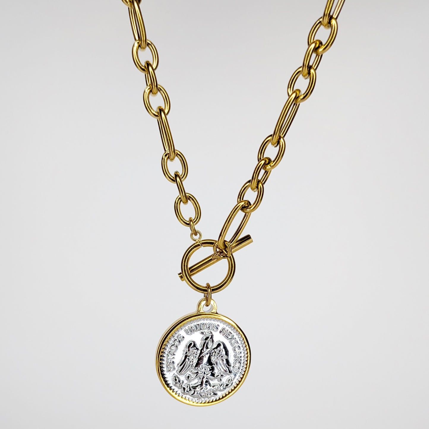 Adelita T-Bar Stainless Steel Necklace (Collar)