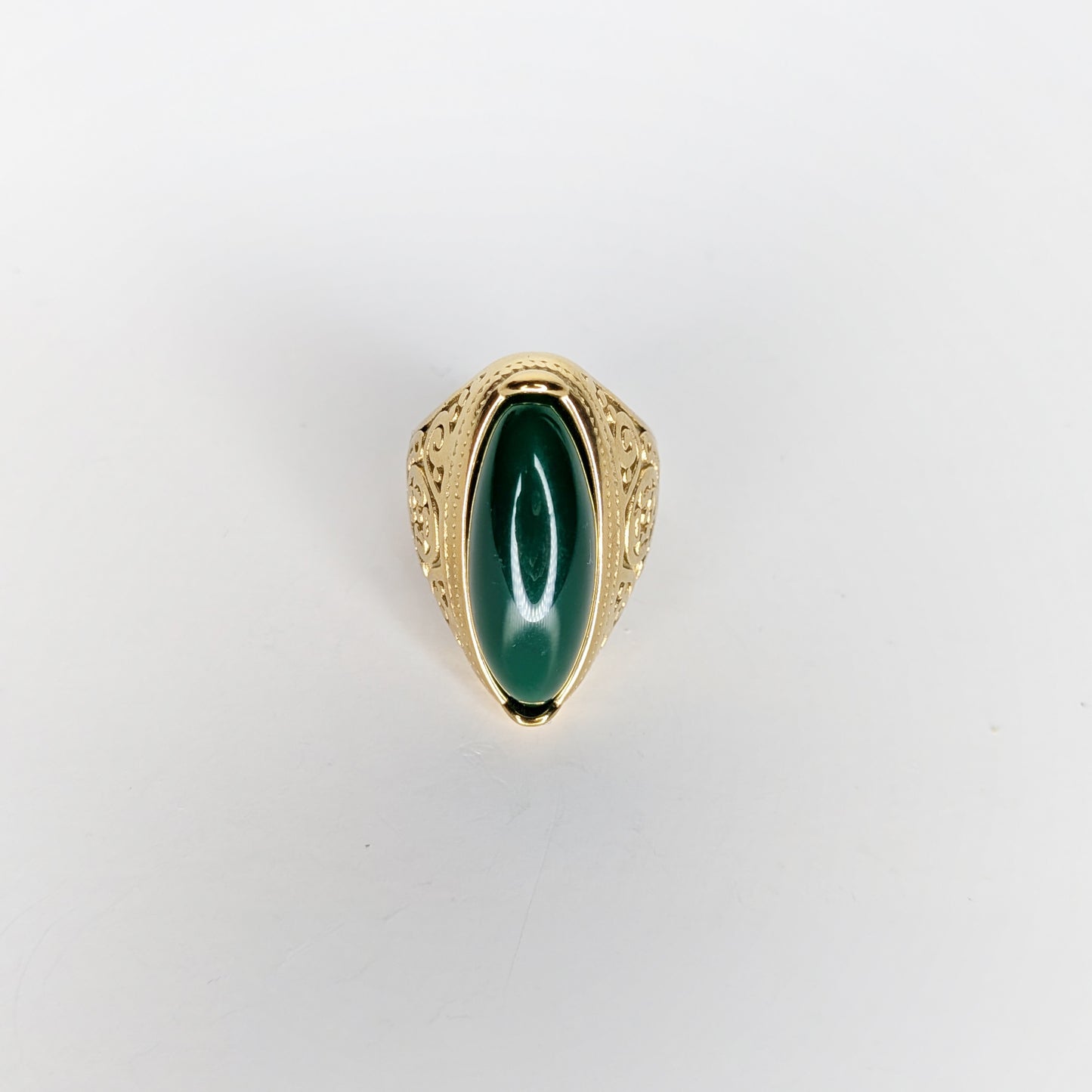 Monze Green Stainless Steel Ring (Anillo)