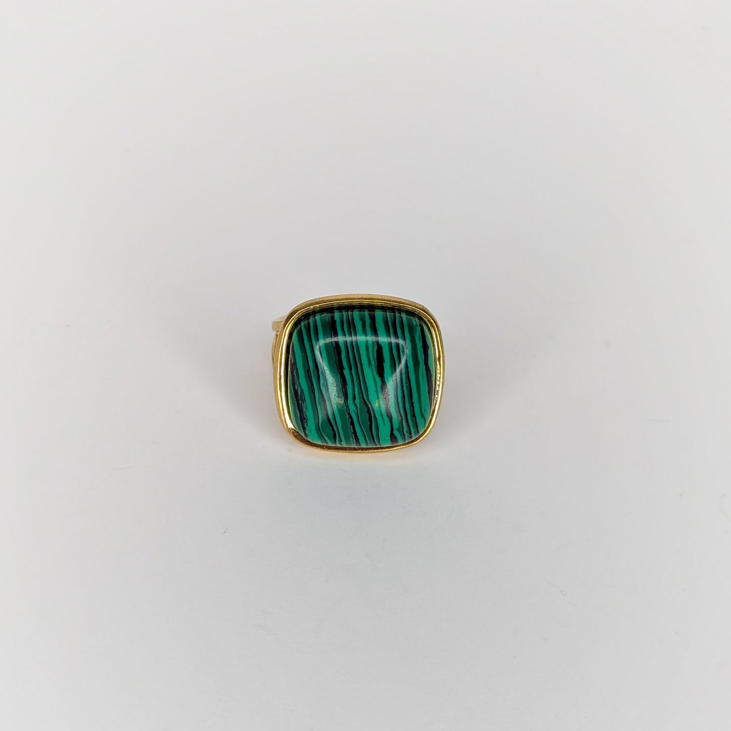 Alda Gold Green Stainless Steel Ring (Anillo)
