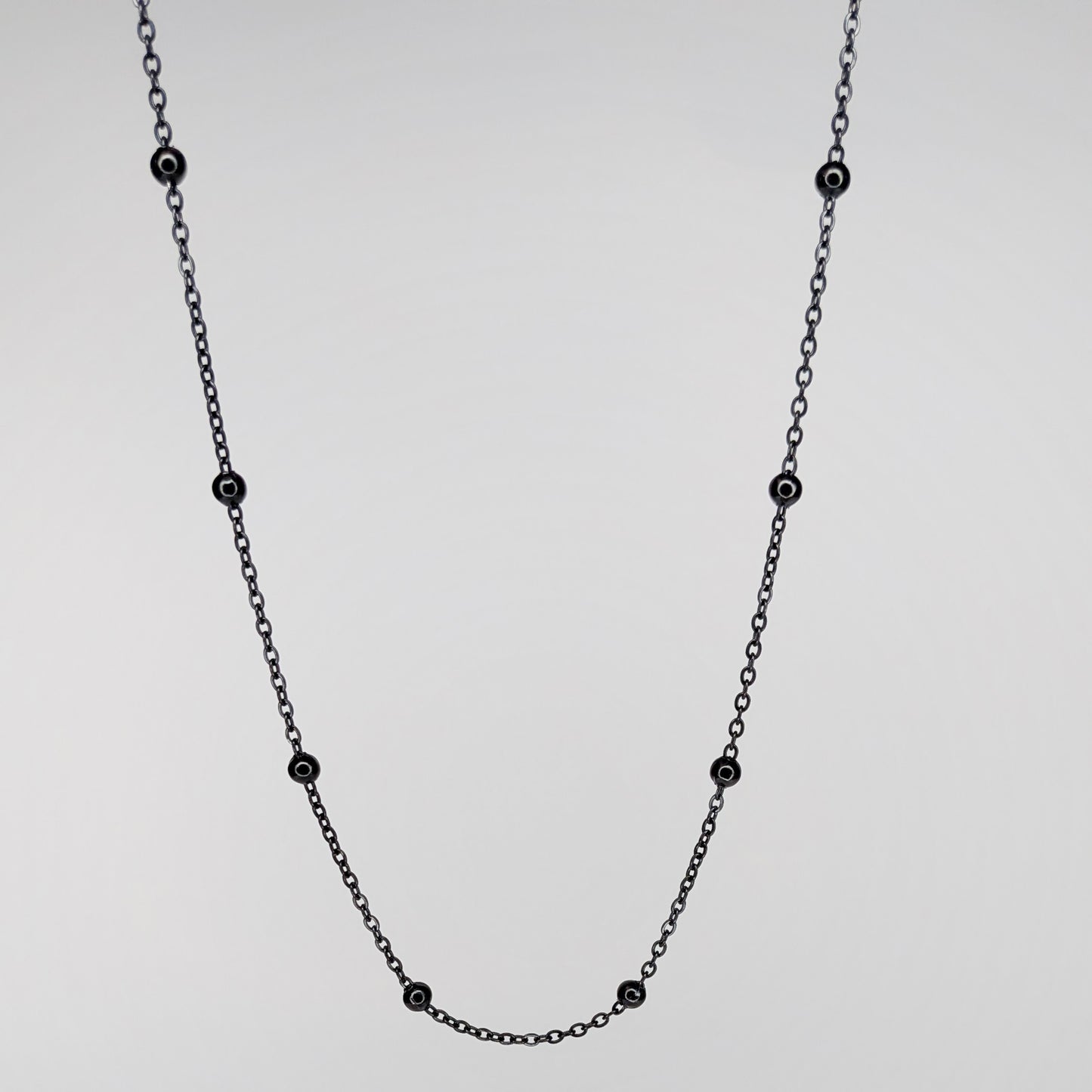 Vic Black Stainless Steel Necklace (Collar)