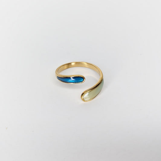 Rubicita Blue & Green Adjustable Ring (Anillo Ajustable)