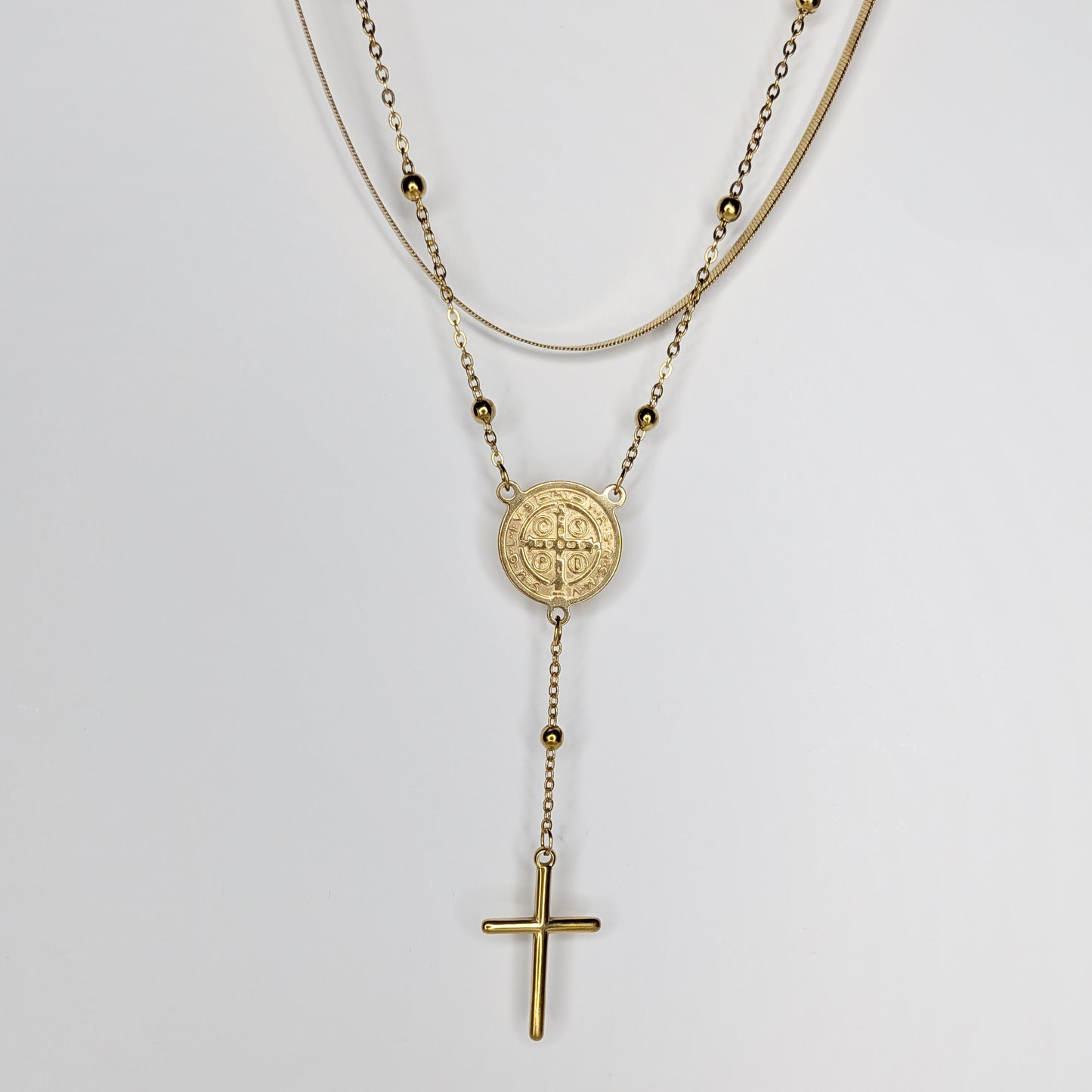 San Benito Gold Double Layer Necklace (Collar)