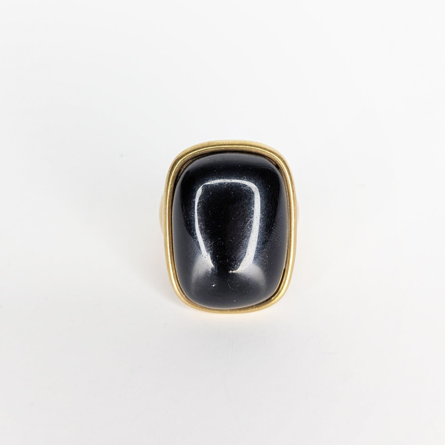 Charito Black Stainless Steel Statement Ring (Anillo)