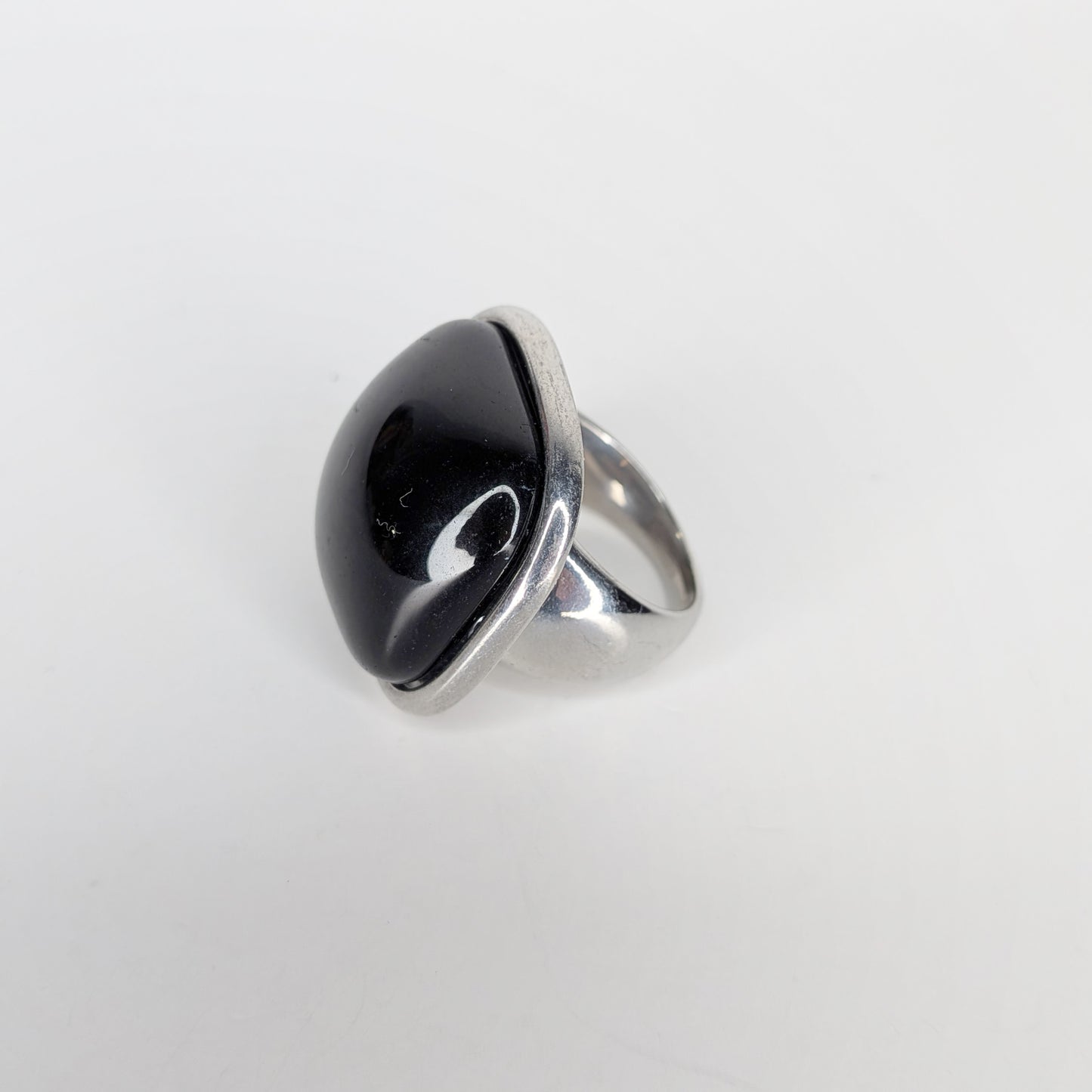 Cande Silver Stainless Steel Statement Ring (Anillo)