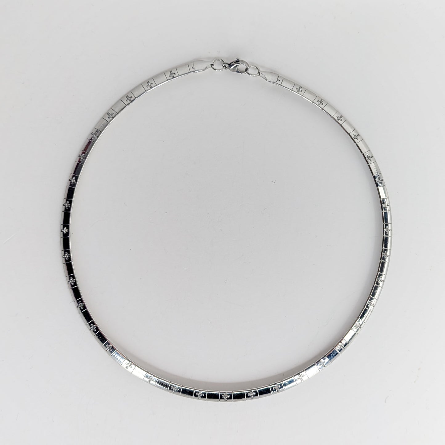 Mary Stainless Steel Silver Necklace (Collar)