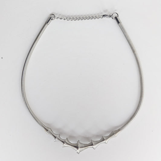 Ricarda Stainless Steel Sculptural Statement Necklace (Collar)