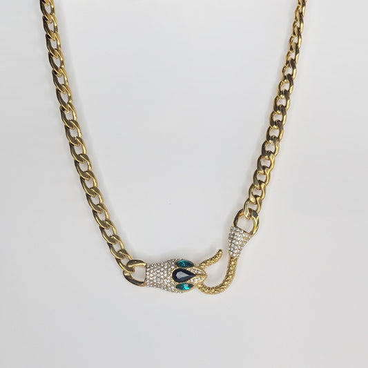 Debora Gold Plated Stainless Steel Snake Necklace (Collar)
