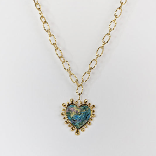 Marjorie Stainless Steel Heart Necklace (Collar)