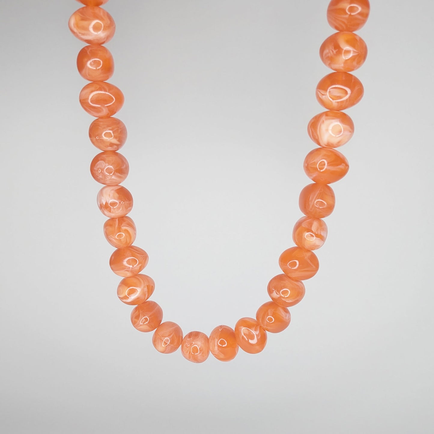 Elvira Orange Acrylic Beaded Necklace (Collar)