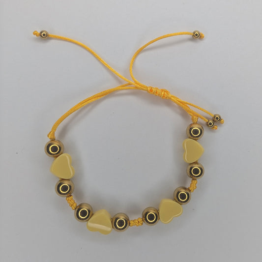 Yele Yellow Adjustable Stainless Steel Bracelet (Pulsera)