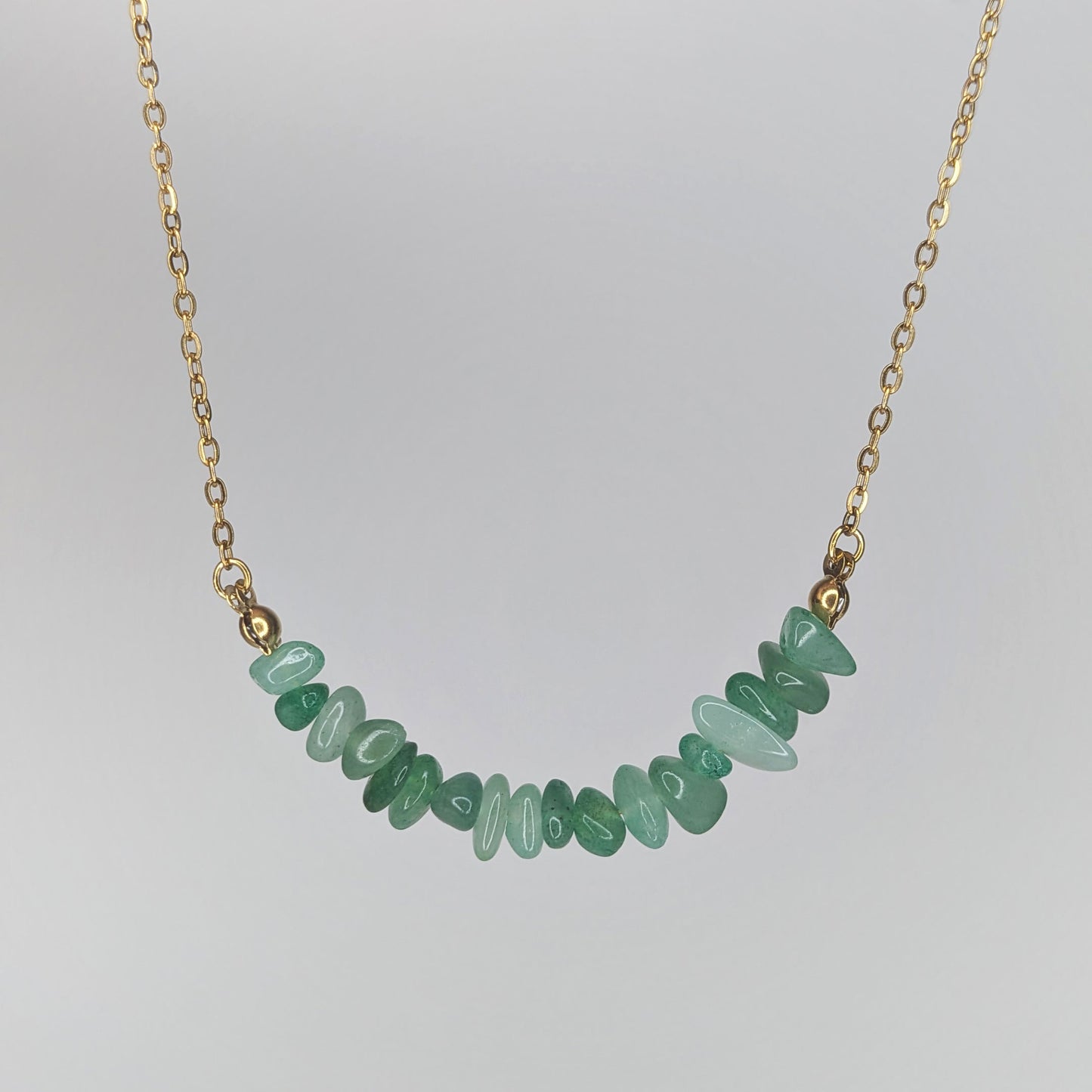 Elara Green Beaded Necklace (Collar)