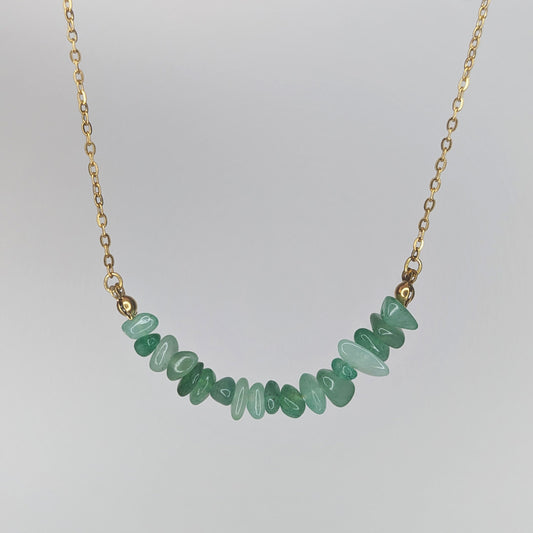 Elara Green Beaded Necklace (Collar)