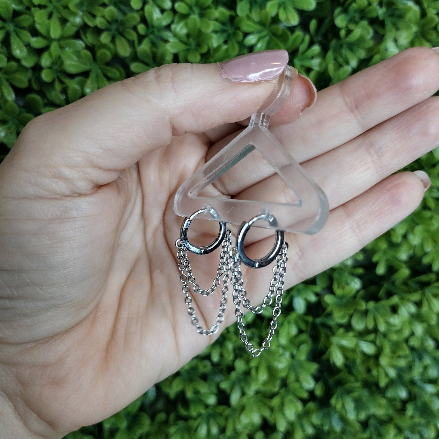 Aretes Colgantes Plateados