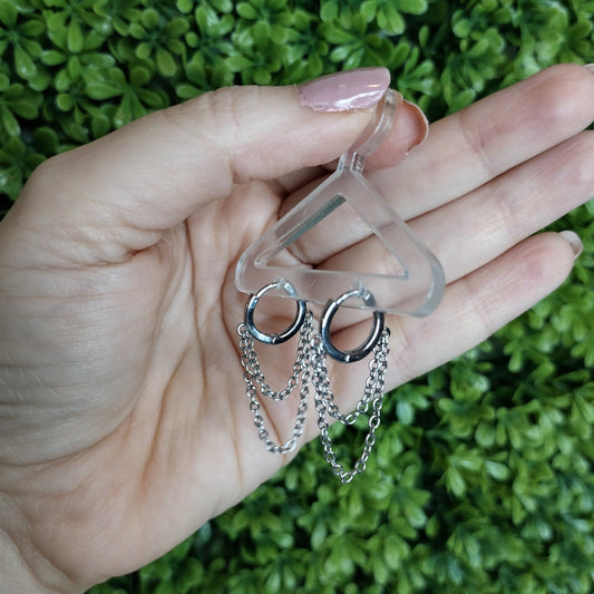 Aretes Colgantes Plateados