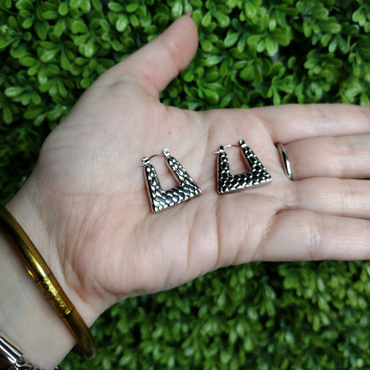 Aretes  NURI Plateados