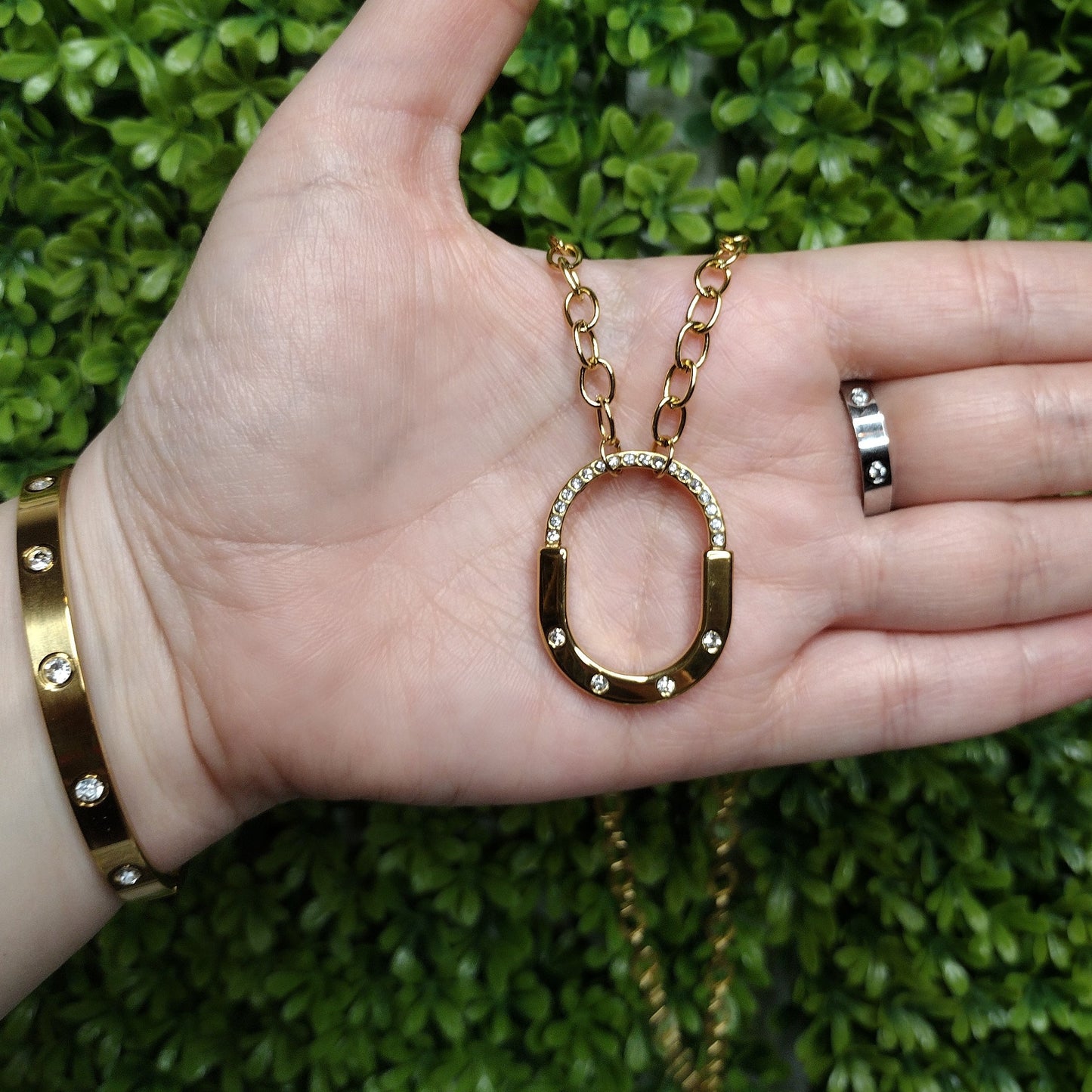 Collar TIFFY Dorado Con Piedritas