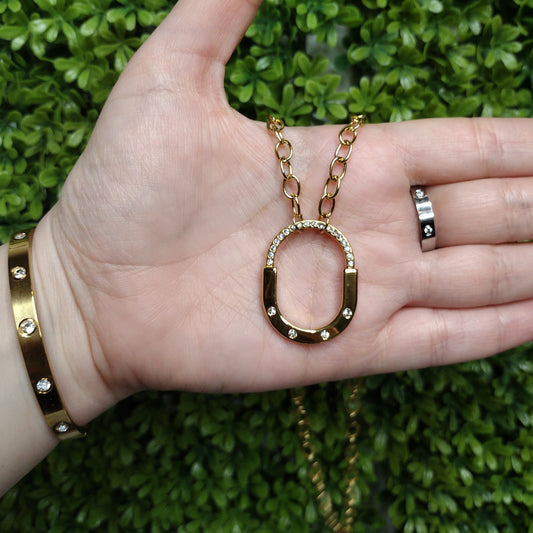 Collar TIFFY Dorado Con Piedritas