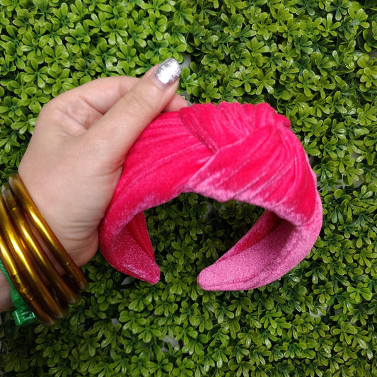 Diadema De Nudo Gruesa Rosa