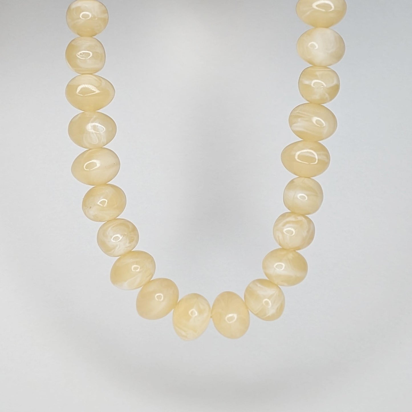 Elvira Soft Yellow Acrylic Beaded Necklace (Collar)