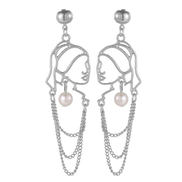 Aretes Plateados de Mona