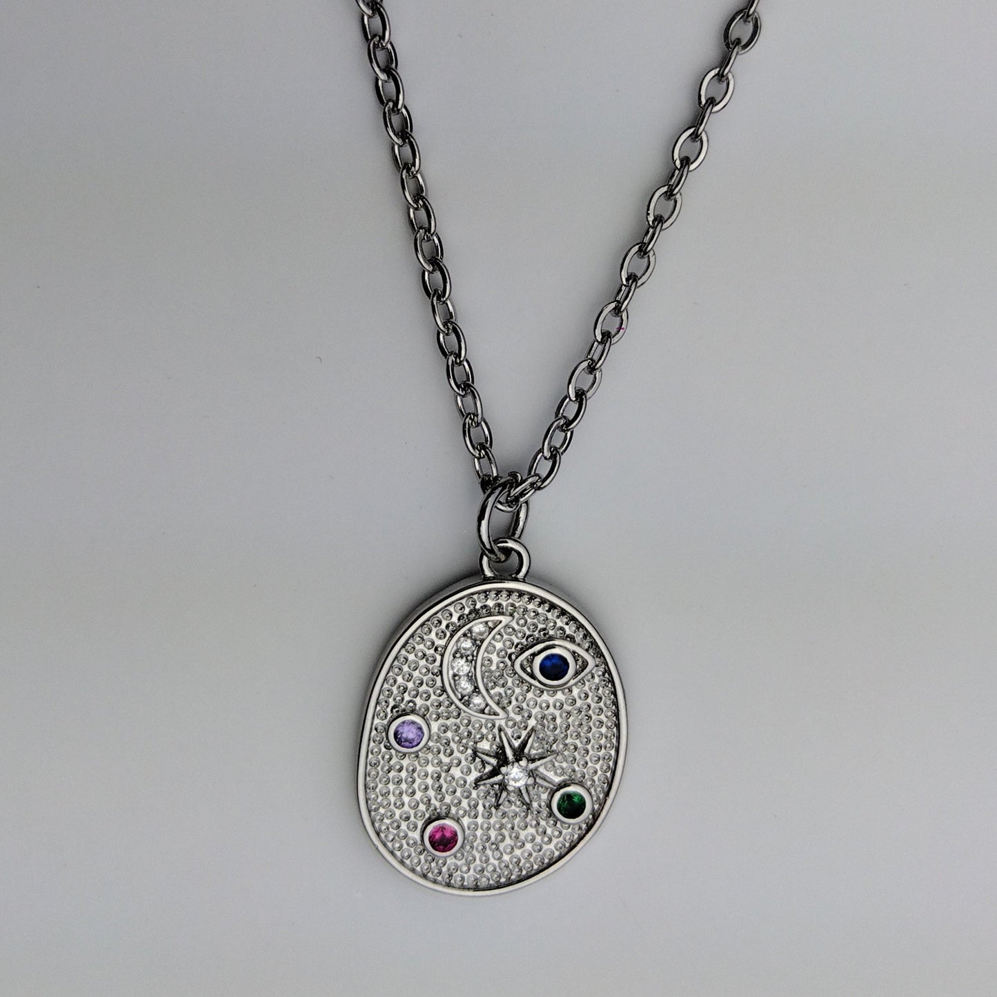 Collar Ovalo Plateado