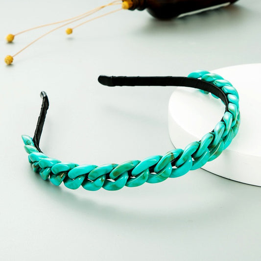 Diadema De Cadena Turquesa